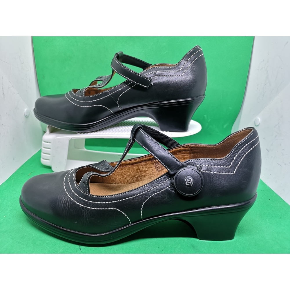 DR. COMFORT Womens Black Diabetic Leather Upper Carmen Classic Pumps Siz 10 Wide